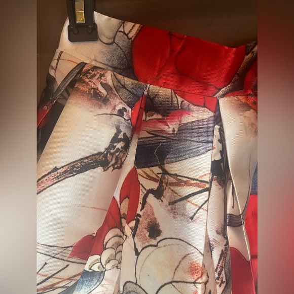 ❌SOLD❌Full A-Line Skirt w/ Italian Flowers and Design Size S - Picture 5 of 8